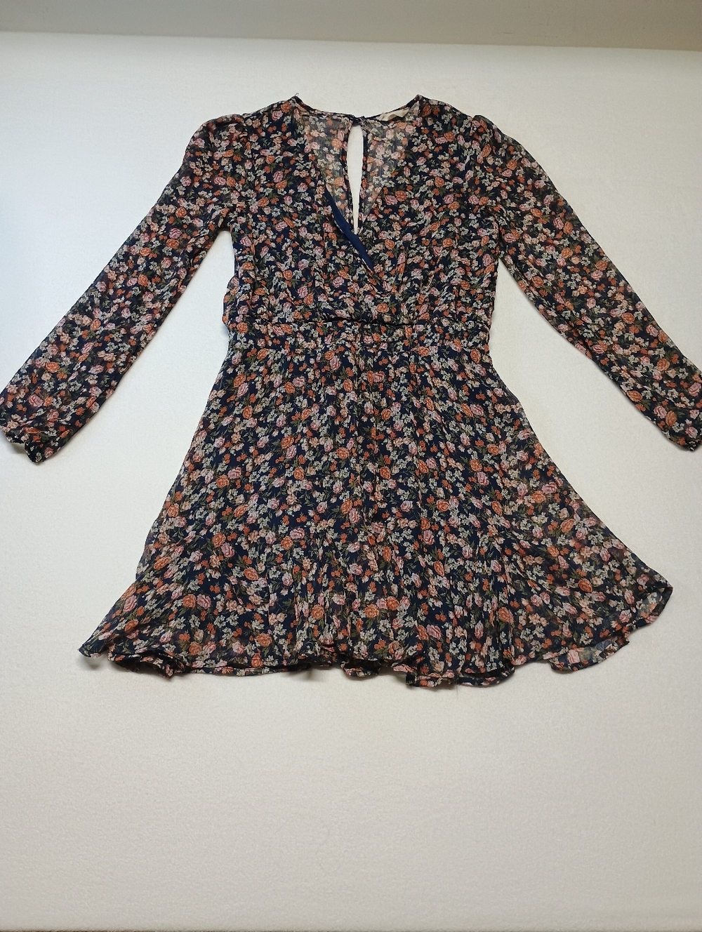 Altar'd State Boho Fall  Floral Long Sleeve  Dress